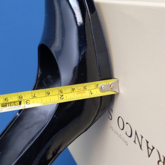 Franco Sarto Black Patent Leather Pumps with Platform size 8.5 - Picture 5 of 8